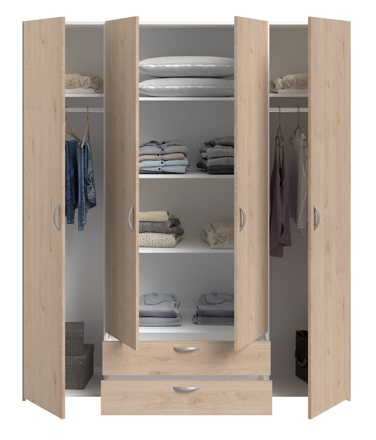 Parisot Daily 11 Kleiderschrank 160 cm Jackson Eiche