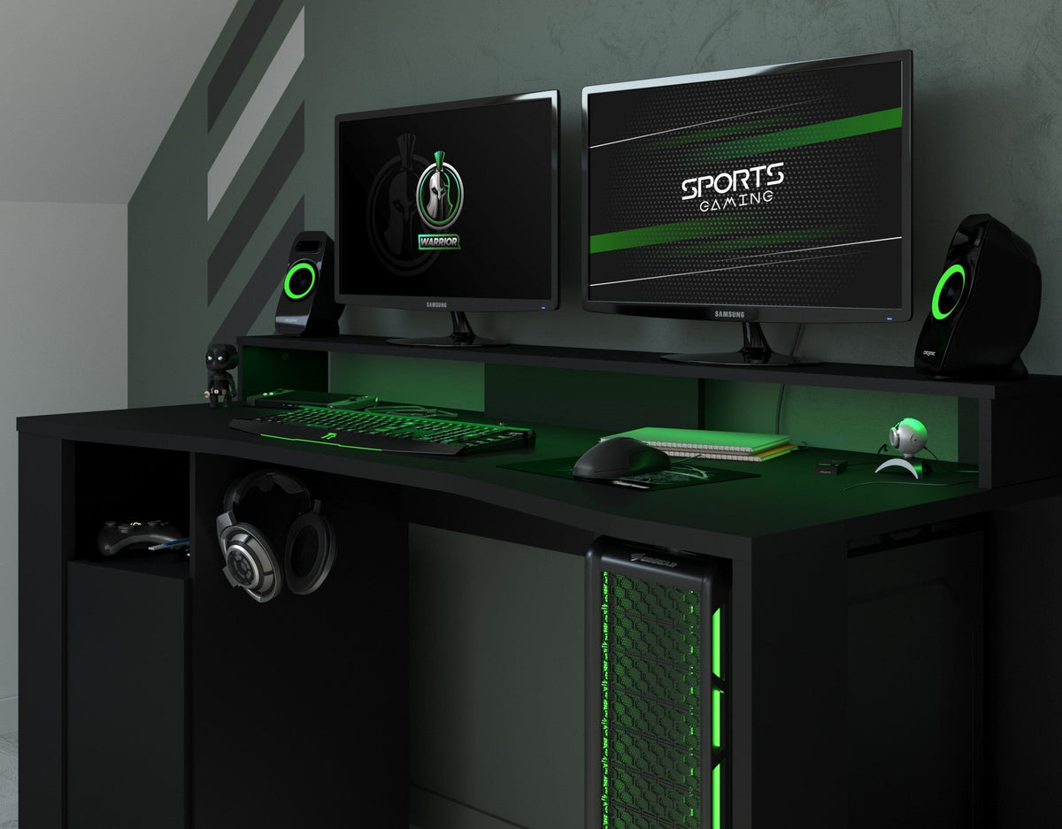 Parisot Fabric 20 Jugendzimmer-Set – modernes Komplettzimmer mit LED-Gaming-Schreibtisch