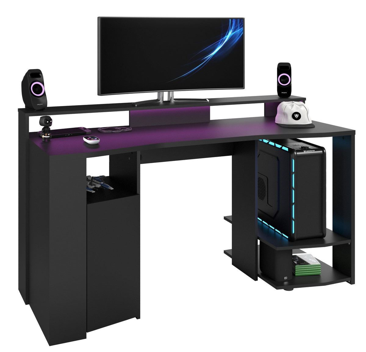 Parisot Fabric 20 Jugendzimmer-Set – modernes Komplettzimmer mit LED-Gaming-Schreibtisch