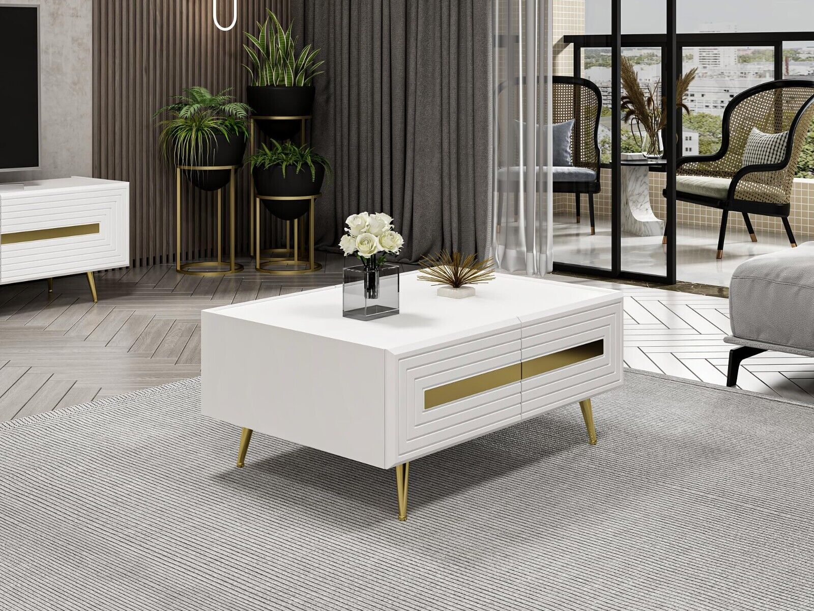 Couchtisch 90x64 cm – elegant, melaminbeschichtet
