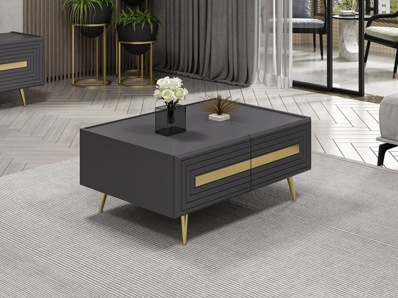 Couchtisch 90x64 cm – elegant, melaminbeschichtet