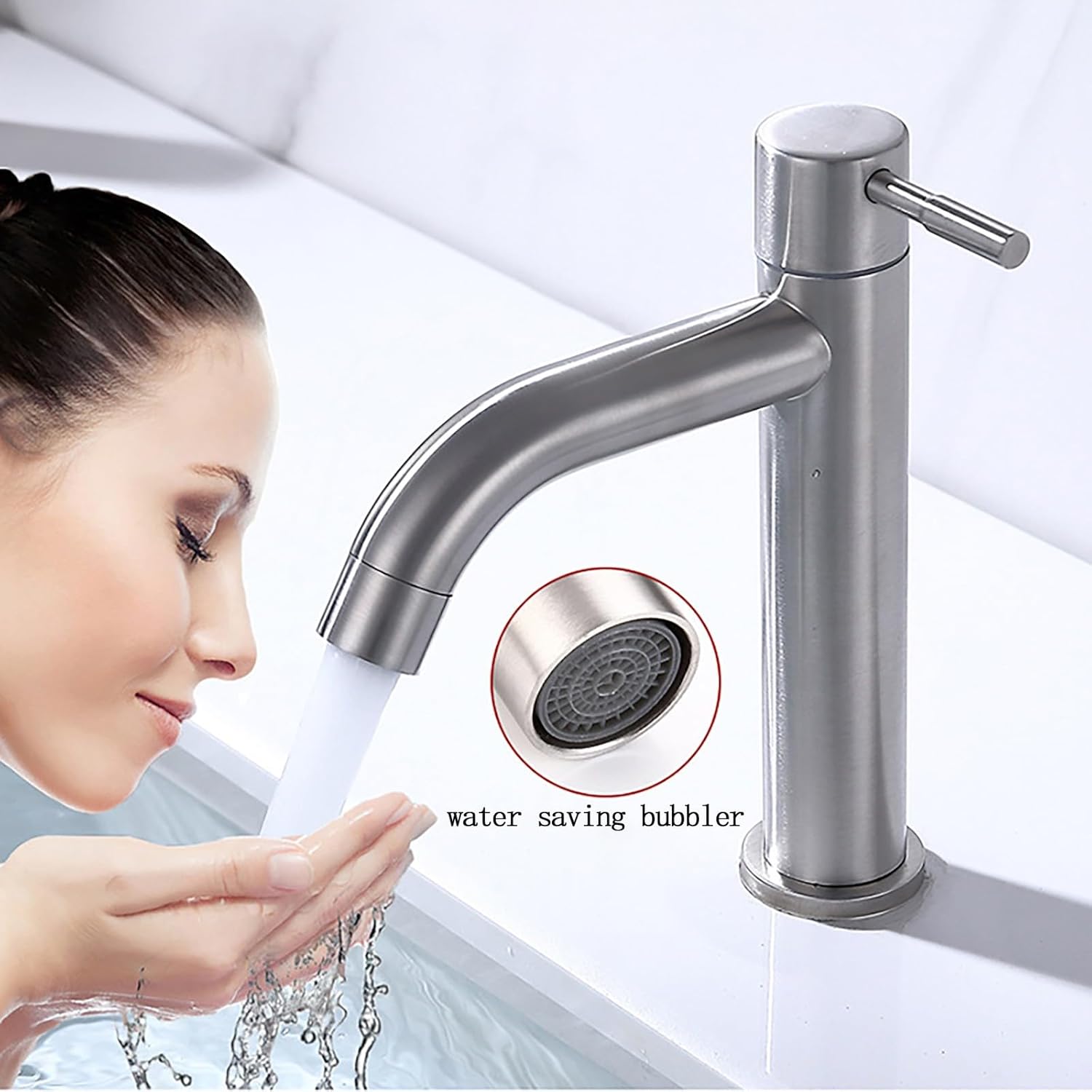 Feno Armatur – Verchromte Edelstahl-Armatur für Bad & Küche mit Keramikventil