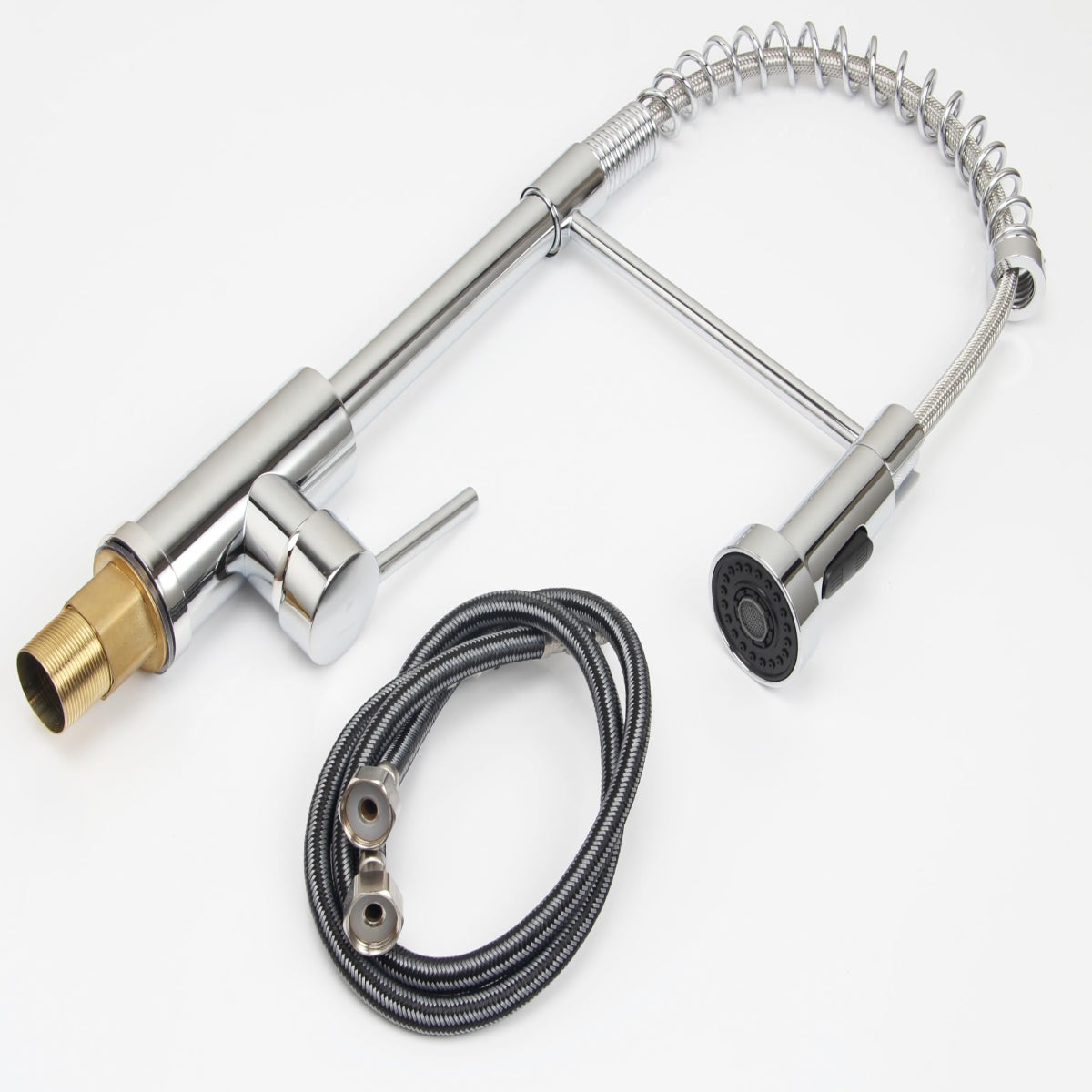 Küchenarmatur mit 360° Schwenkauslauf – Hochwertiger Wasserhahn aus Messing mit Zugbrause & Keramikkartusche