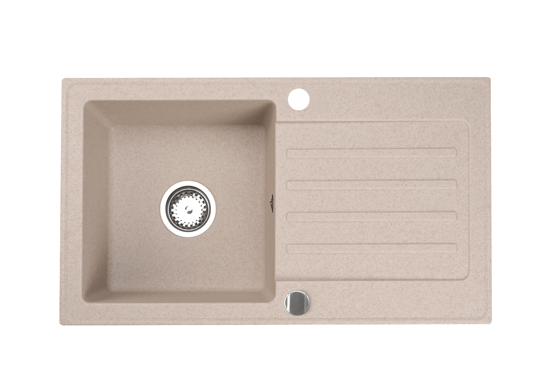 Granitspüle 76x44 cm – Einbauspüle in Farben + Siphon Set