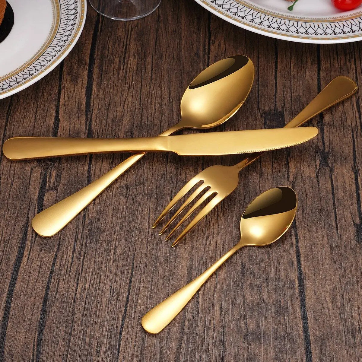 Faizee Home Besteck-Set aus Edelstahl – 5 Farben, spülmaschinengeeignet & mit Geschenkbox