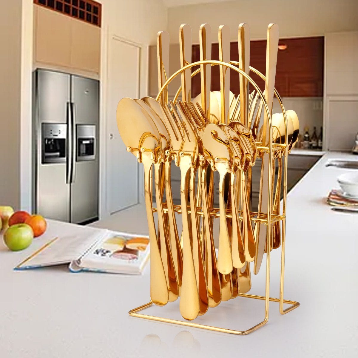Faizee Home Besteckset 24-teilig für 6 Personen – Edelstahl Besteck mit Geschenkbox