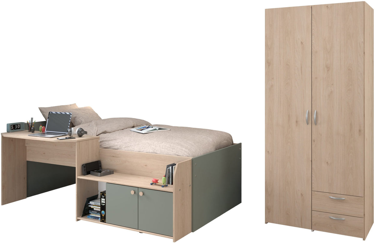 Parisot Jade 11 Jugendzimmer-Set 2-tlg. mit Hochbett & Kleiderschrank
