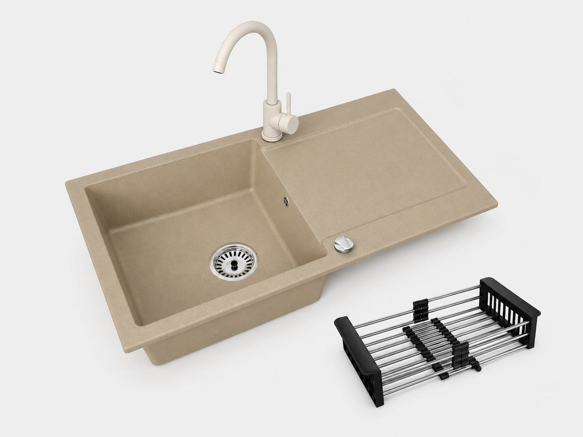 Granitspüle Element mit Armatur und wählbares Extra