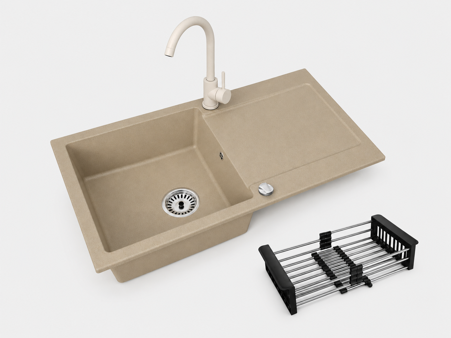 Granitspüle Element mit Armatur und wählbares Extra