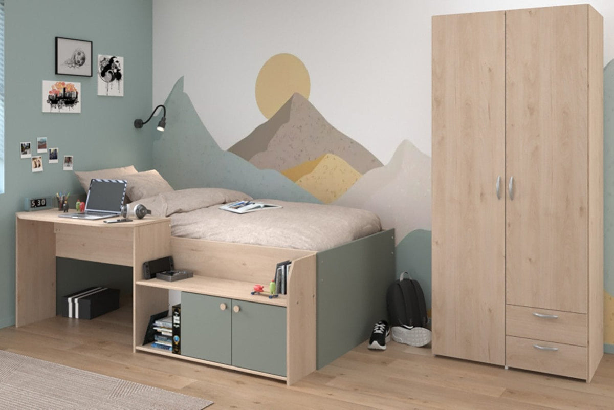 Parisot Jade 11 Jugendzimmer-Set 2-tlg. mit Hochbett & Kleiderschrank