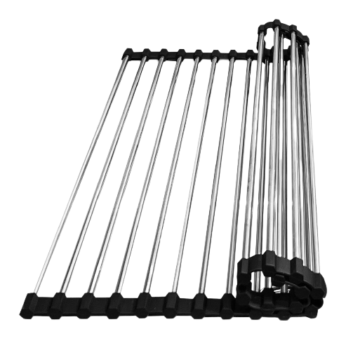 Abtropfgitter_Edelstahl_46_33_5_cm_Faltbares_Rollgitter_fuer_Spuelbecken_mit_rutschfesten_Silikon-Enden