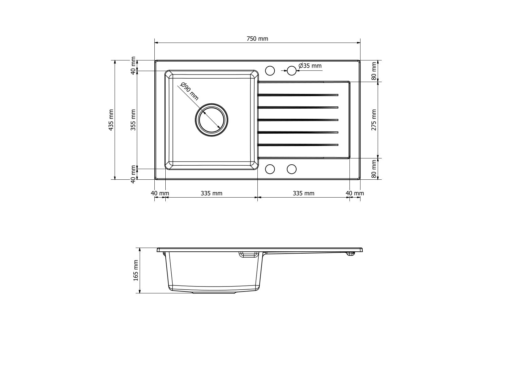 Granitspuele_Alisha_75x43_5_cm_Armatur_Steel_in_5_verschiedenen_Farben