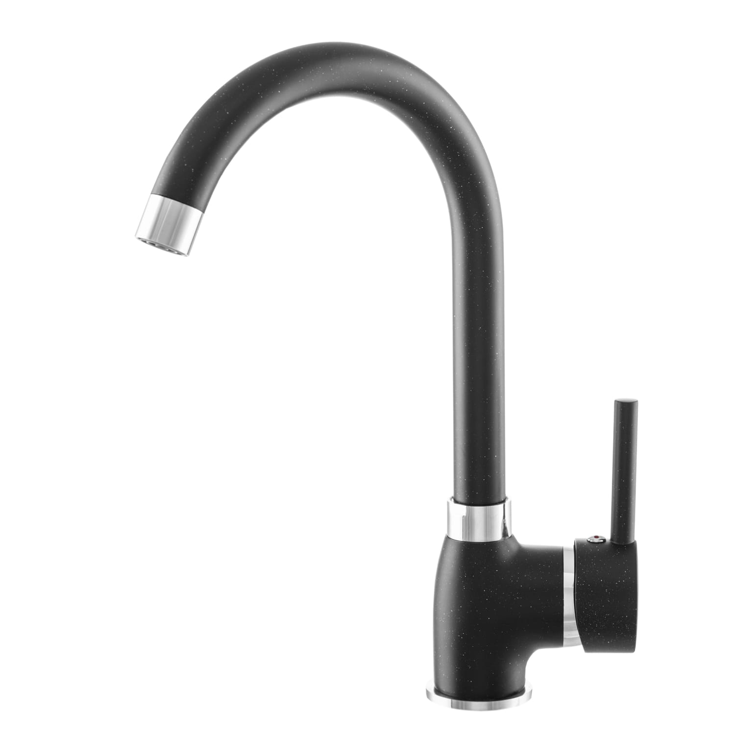 Belmondo Einbau-Granitspüle 44 x 46 cm, inklusive Siphon-Set, Armatur wählbar