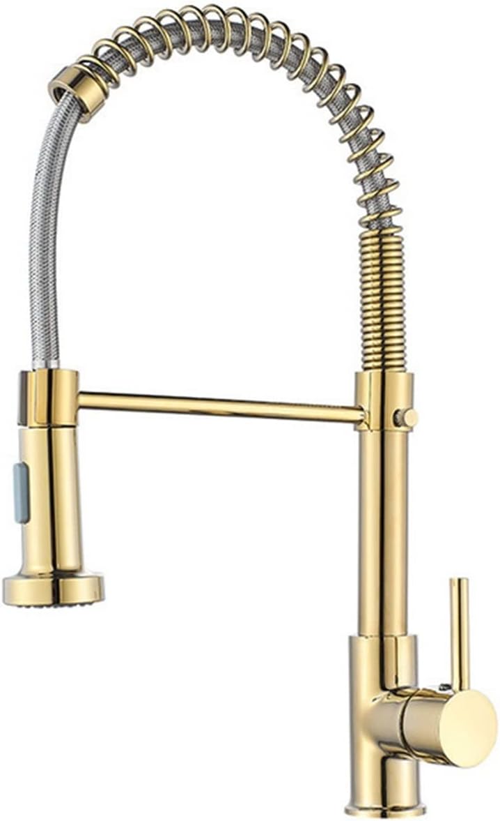 SPIRAL_Kuechenarmatur_Schwarz_Gold_oder_Silber_Profi-Armatur_mit_Ausziehbrause_360_Drehung_Messingkoerper