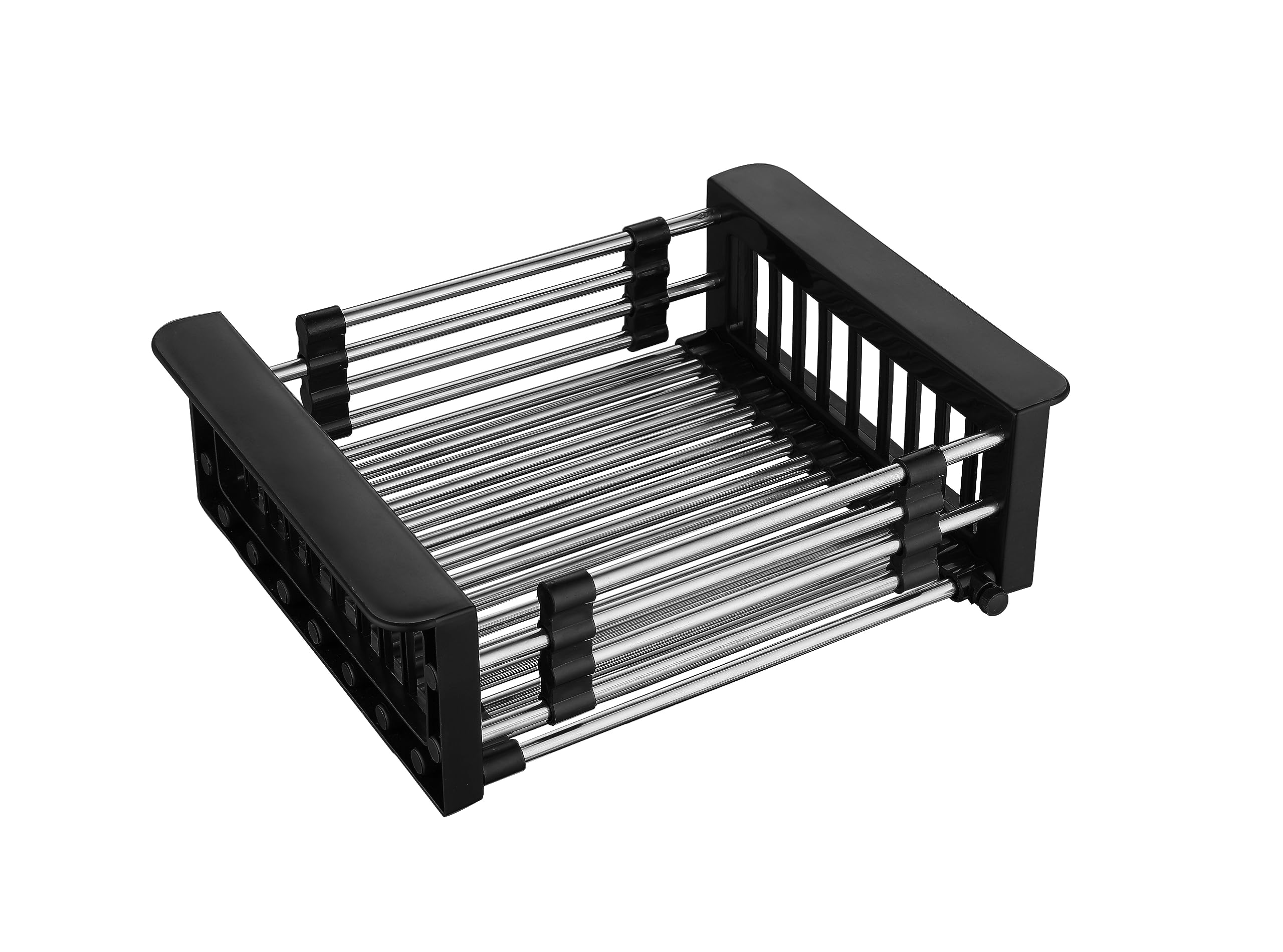 Ausziehbarer Abtropfkorb 50,5x50 cm, aus Edelstahl – Teleskop-Spülbeckenorganizer in 4 Farben