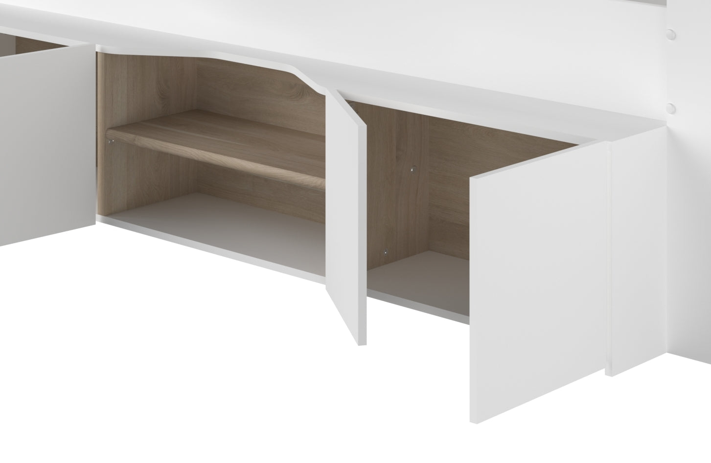 Parisot - Cleo 11 | Kinderzimmer Set – Hochwertiges Stauraumbett 90 x 200 cm mit integriertem Schreibtisch & Kleiderschrank