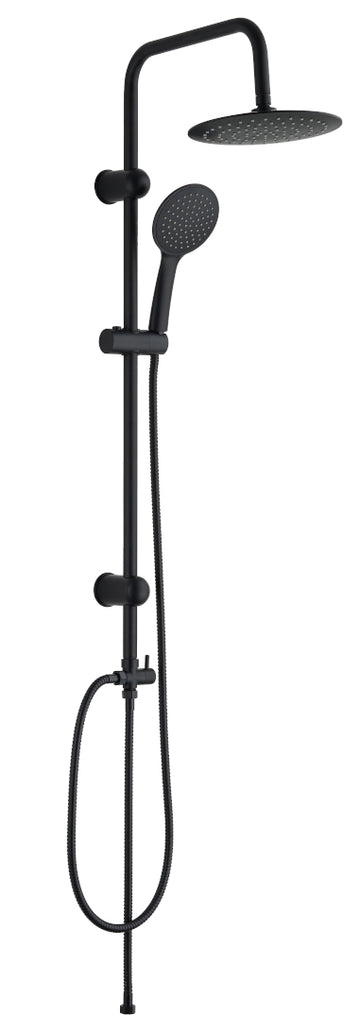 Duschsystem Rund Schwarz, 1500 mm Schlauch