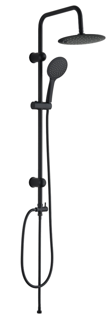 Duschsystem Rund Schwarz, 1500 mm Schlauch