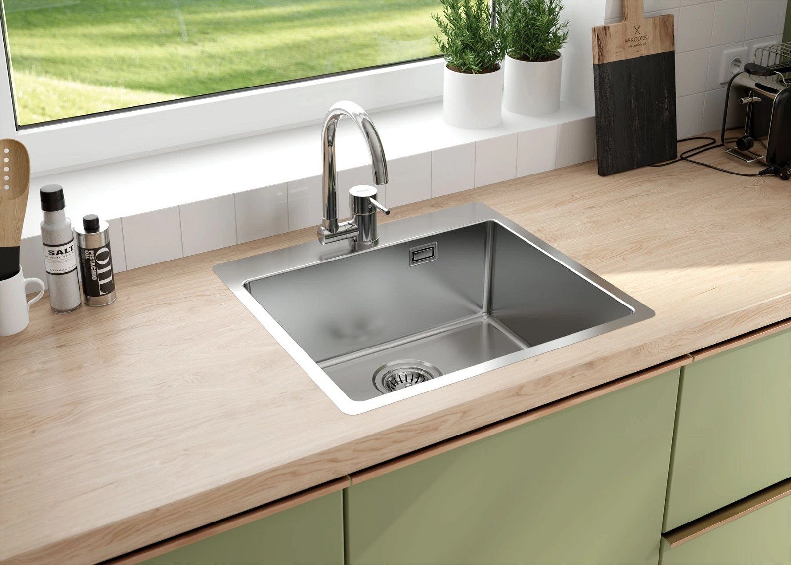 Edelstahlspuele_50_5_x_55_cm_Hochwertige_eckige_Kuechenspuele_inkl._Siphon-Set-_In_Silber_Gold_oder_Schwarz_-_Mit_oder_ohne_Armatur