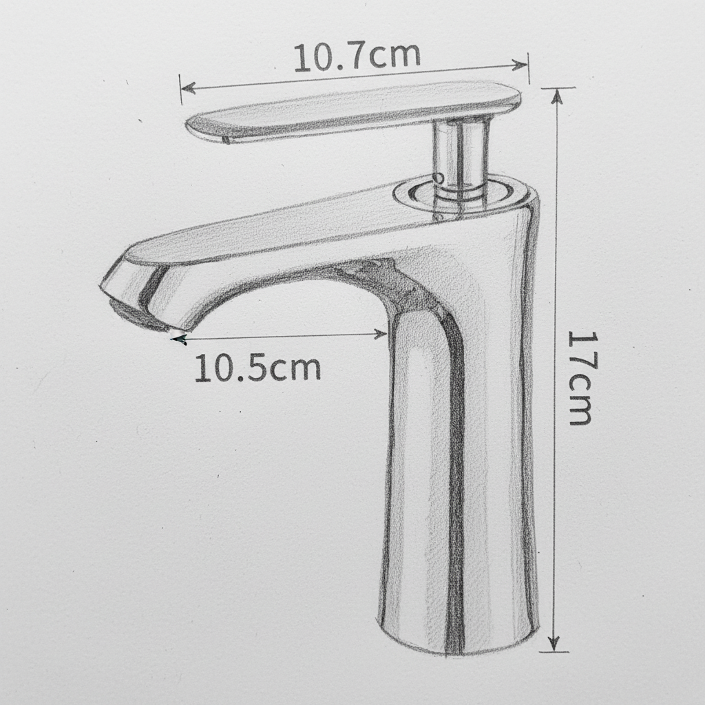 Aqua Extend Armatur – Verchromte Messing-Armatur für Bad & Küche mit Keramikventil