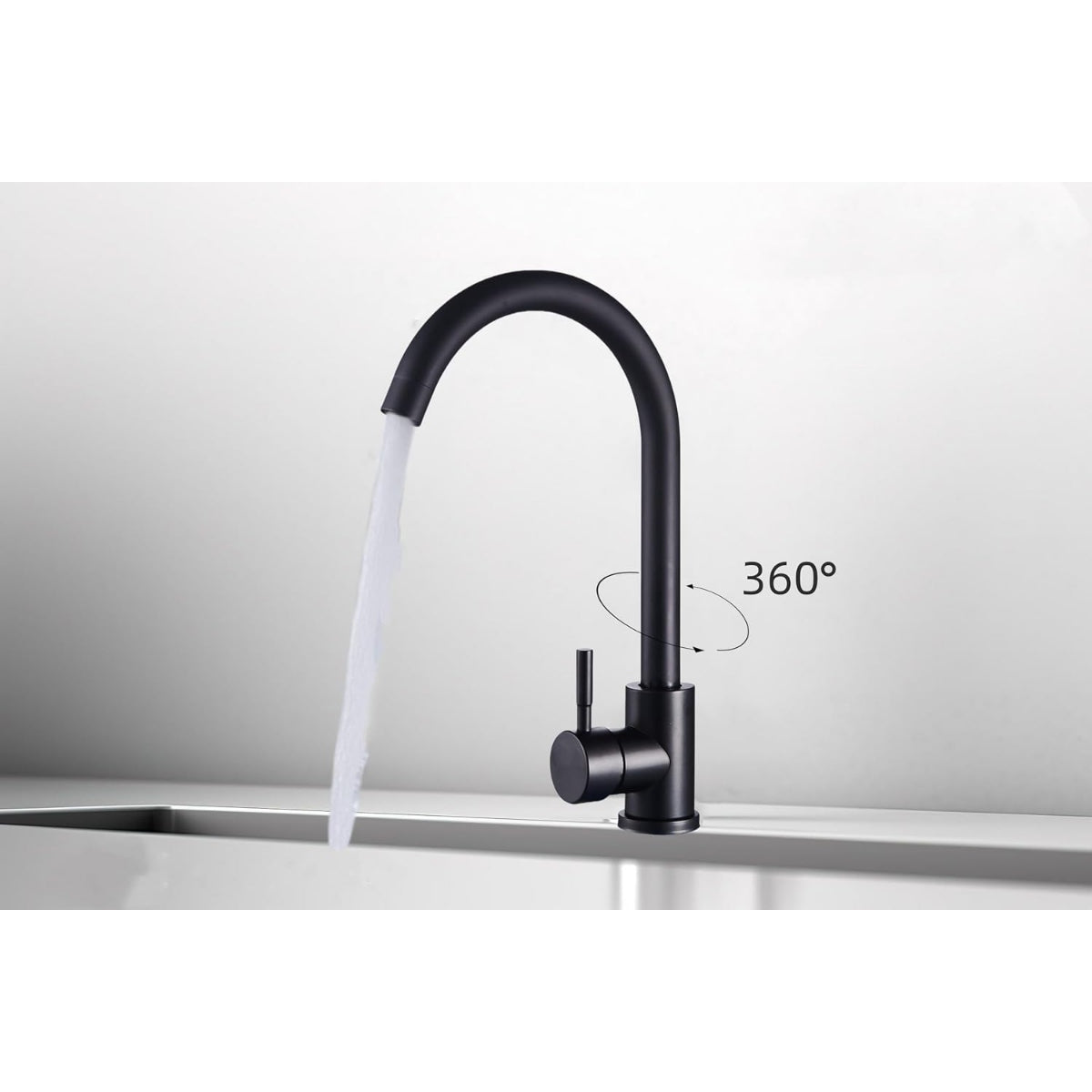 Faizee_Home_Granit_Einbauspuele_90x50_cm_Spuelbecken_mit_Abtropfflaeche-Kuechenspuele_inkl._Armatur_Siphon-Set_Kratzfest_hitzebestaendig_fuer_45_cm_Unterschraenke_black