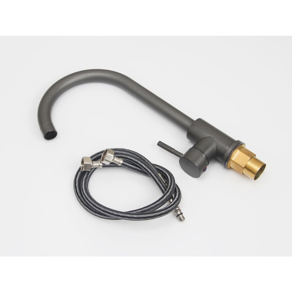 Faizee_Home_Granit_Einbauspuele_90x50_cm_Spuelbecken_mit_Abtropfflaeche-Kuechenspuele_inkl._Armatur_Siphon-Set_Kratzfest_hitzebestaendig_fuer_45_cm_Unterschraenke_grau