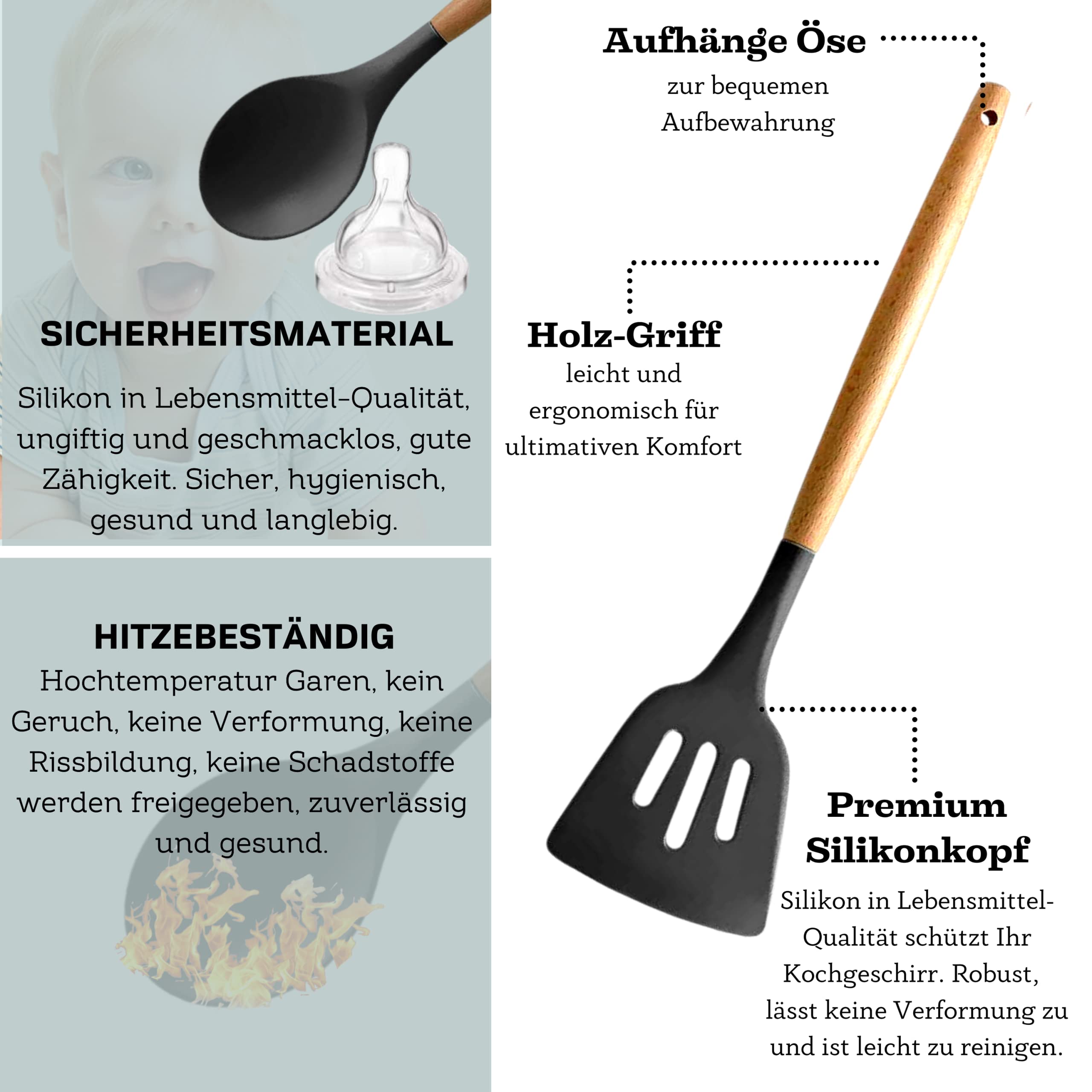 Faizee Möbel Küchenhelfer Set 12-teilig