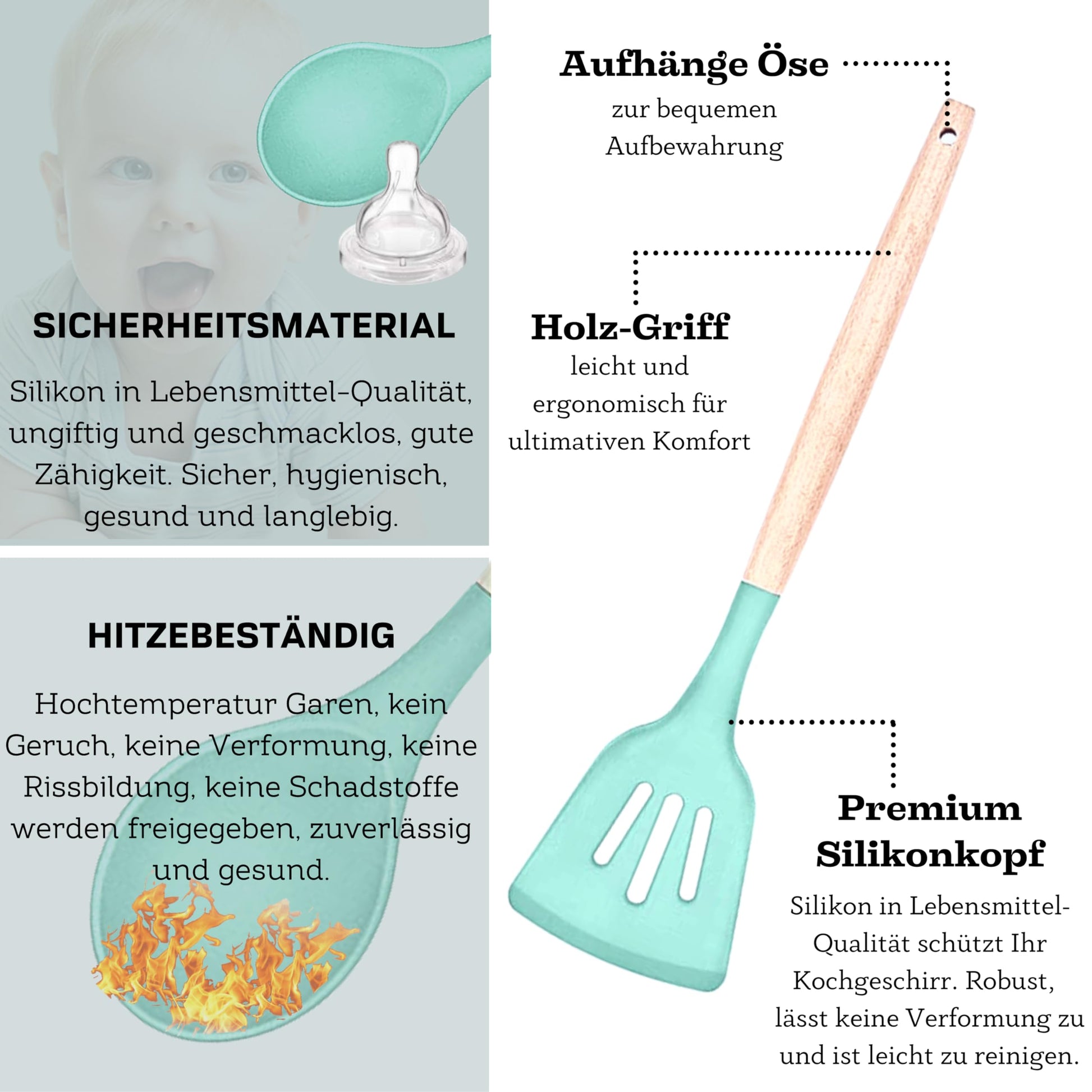 Faizee Möbel Küchenhelfer Set 12-teilig