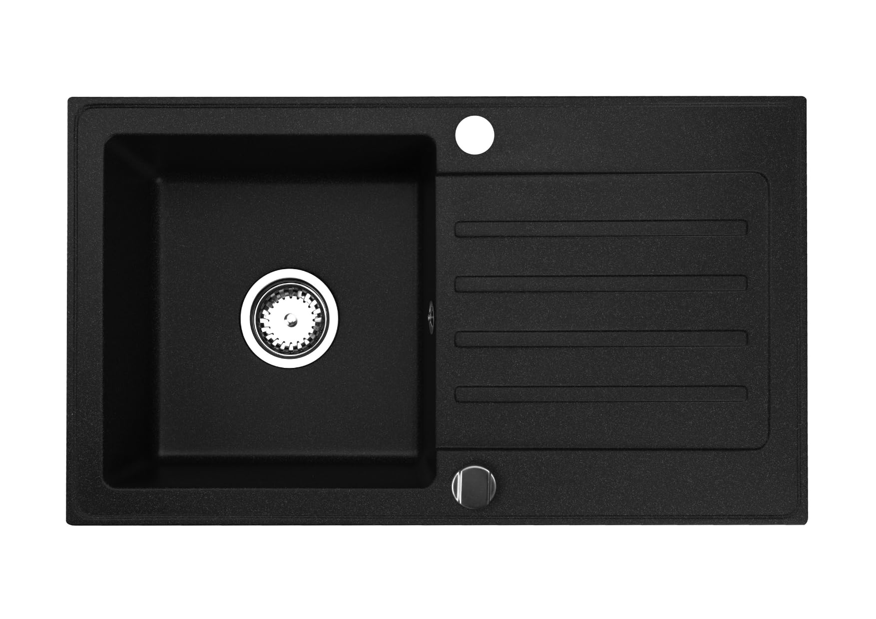 Granitspuele_Alisha_75_43_5_cm_mit_Spiralarmatur_Reversible_Einbauspuele_mit_Abtropfflaeche_Inkl._Siphon-Set