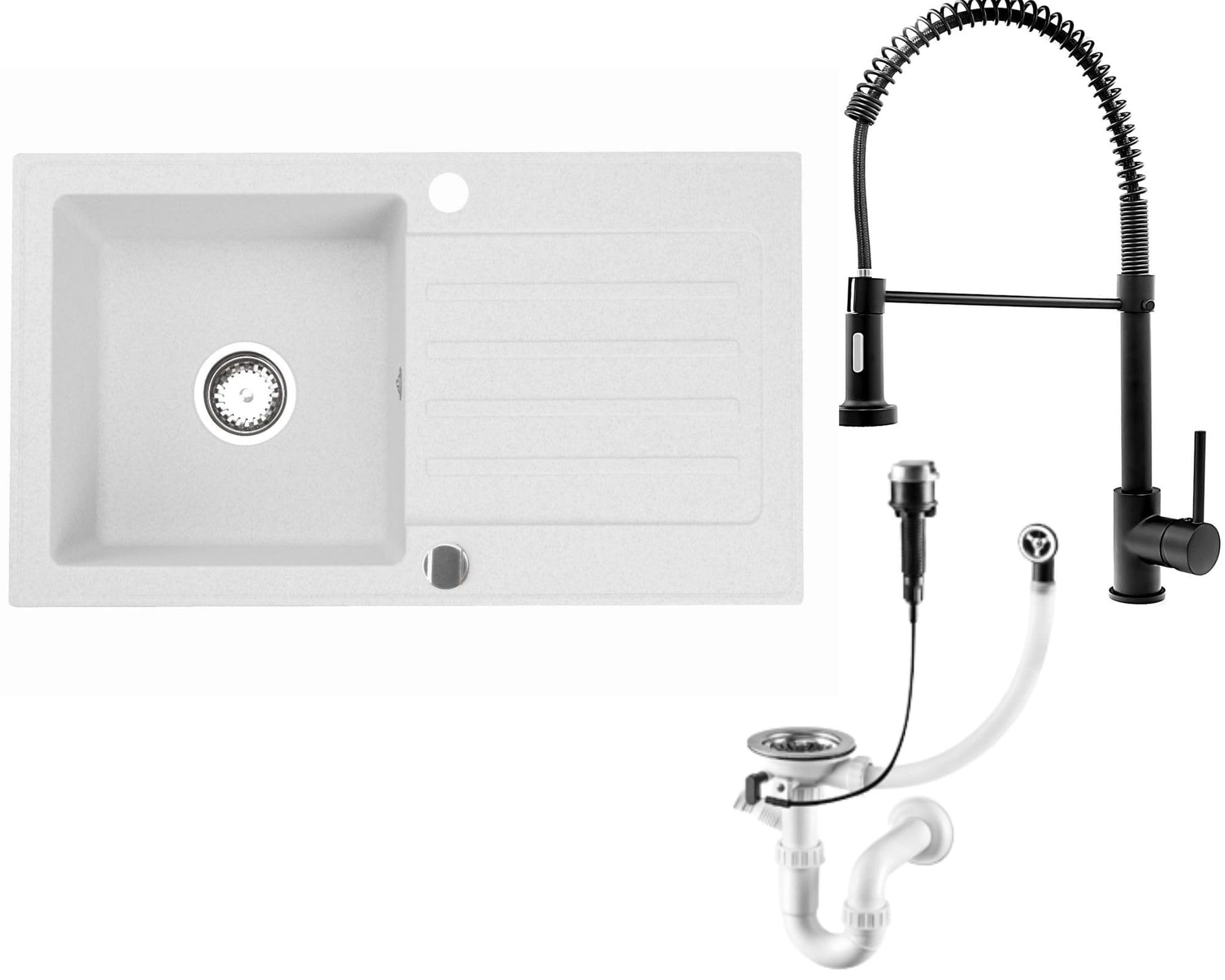 Granitspuele_Alisha_75_43_5_cm_mit_Spiralarmatur_Reversible_Einbauspuele_mit_Abtropfflaeche_Inkl._Siphon-Set