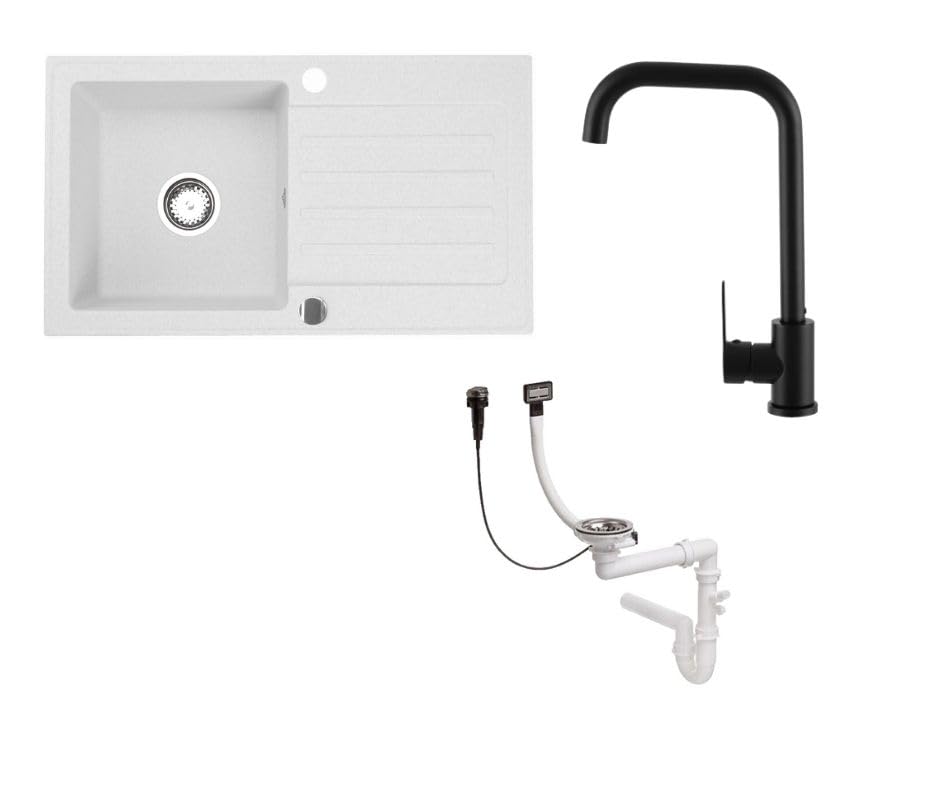 Granitspuele_Alisha_75x43_5_cm_Armatur_Steel_in_5_verschiedenen_Farben