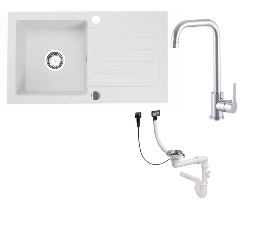 Granitspuele_Alisha_75x43_5_cm_Armatur_Steel_in_5_verschiedenen_Farben