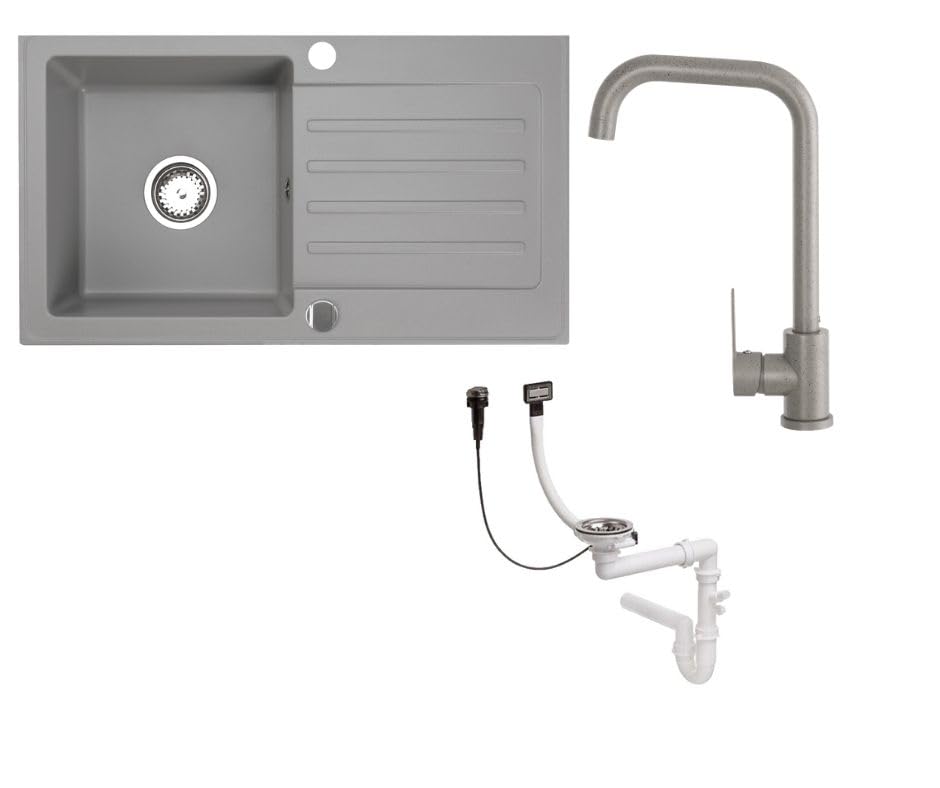 Granitspuele_Alisha_75x43_5_cm_Armatur_Steel_in_5_verschiedenen_Farben