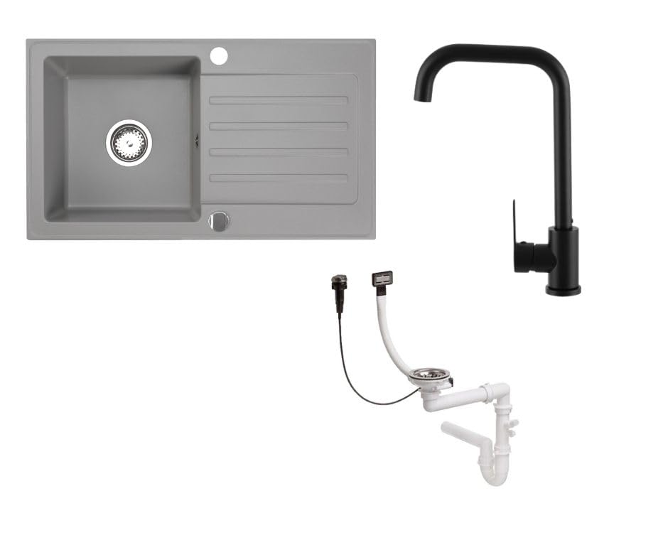 Granitspuele_Alisha_75x43_5_cm_Armatur_Steel_in_5_verschiedenen_Farben