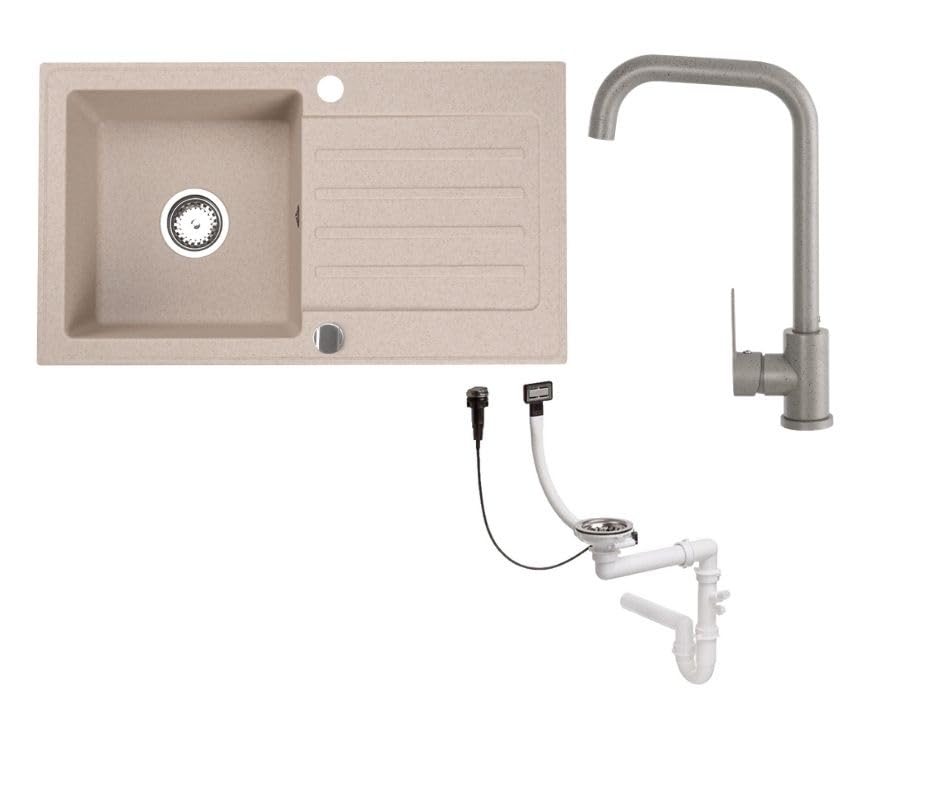 Granitspuele_Alisha_75x43_5_cm_Armatur_Steel_in_5_verschiedenen_Farben-steel