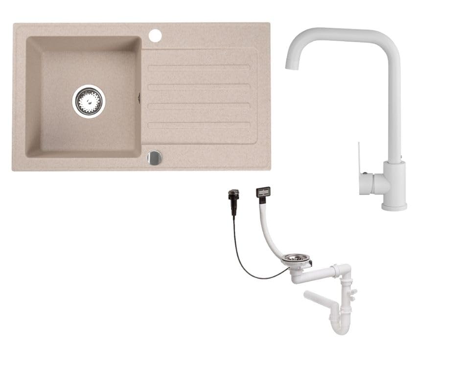 Granitspuele_Alisha_75x43_5_cm_Armatur_Steel_in_5_verschiedenen_Farben