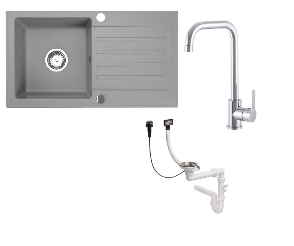 Granitspuele_Alisha_75x43_5_cm_Armatur_Steel_in_5_verschiedenen_Farben