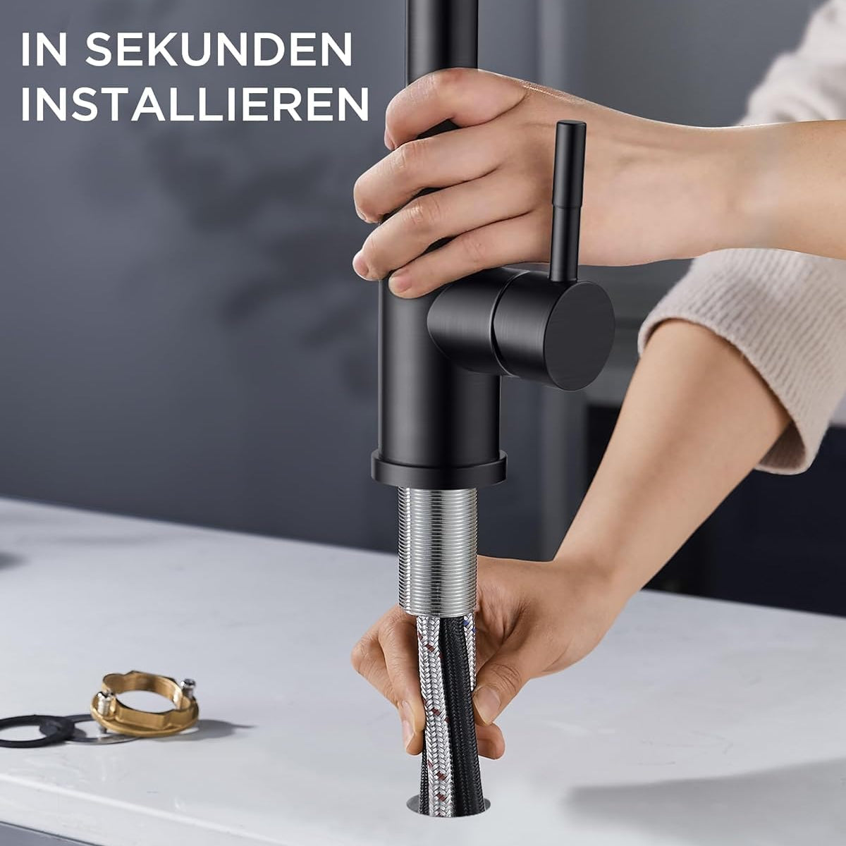 Granitspuele_Element_90x50_cm_mit_Abtropfflaeche_inkl._Armatur_Siphon-Set