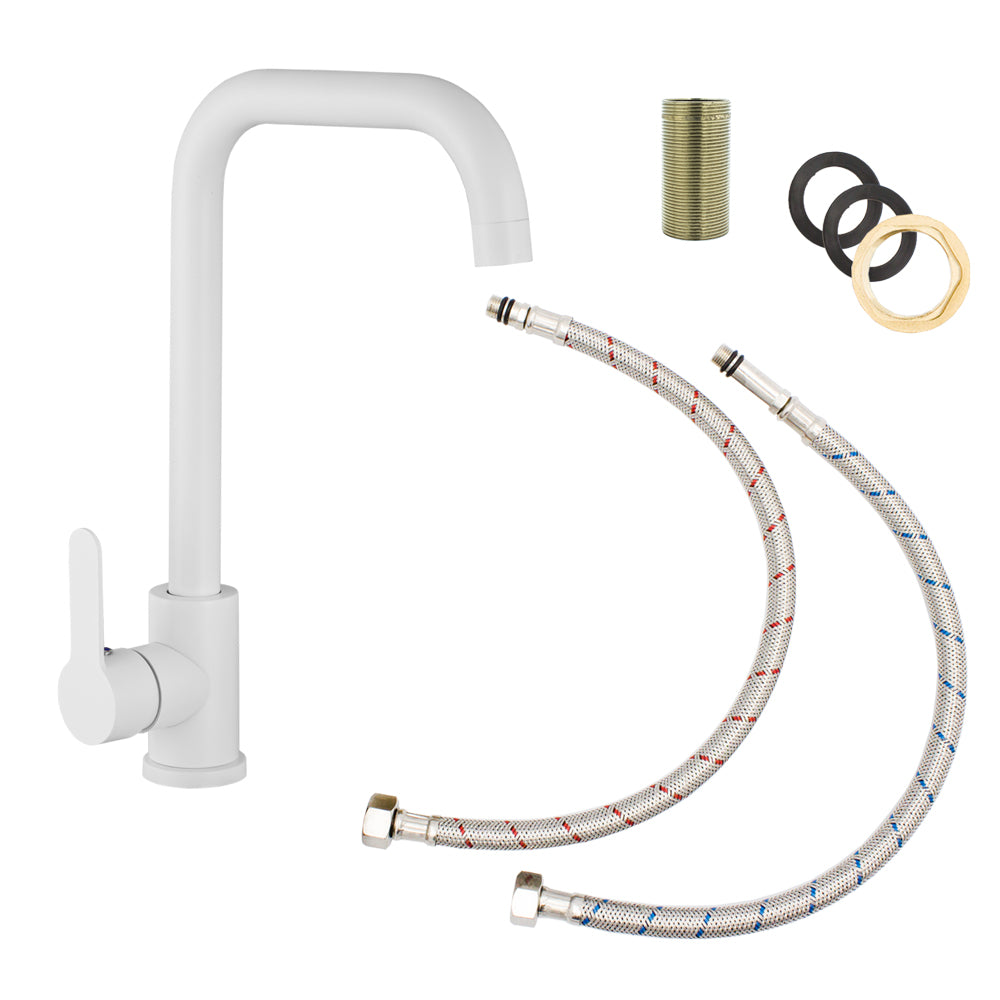 Granitspuele_Milano_49x52_cm_Armatur_Steel_inkl._Siphon-Set