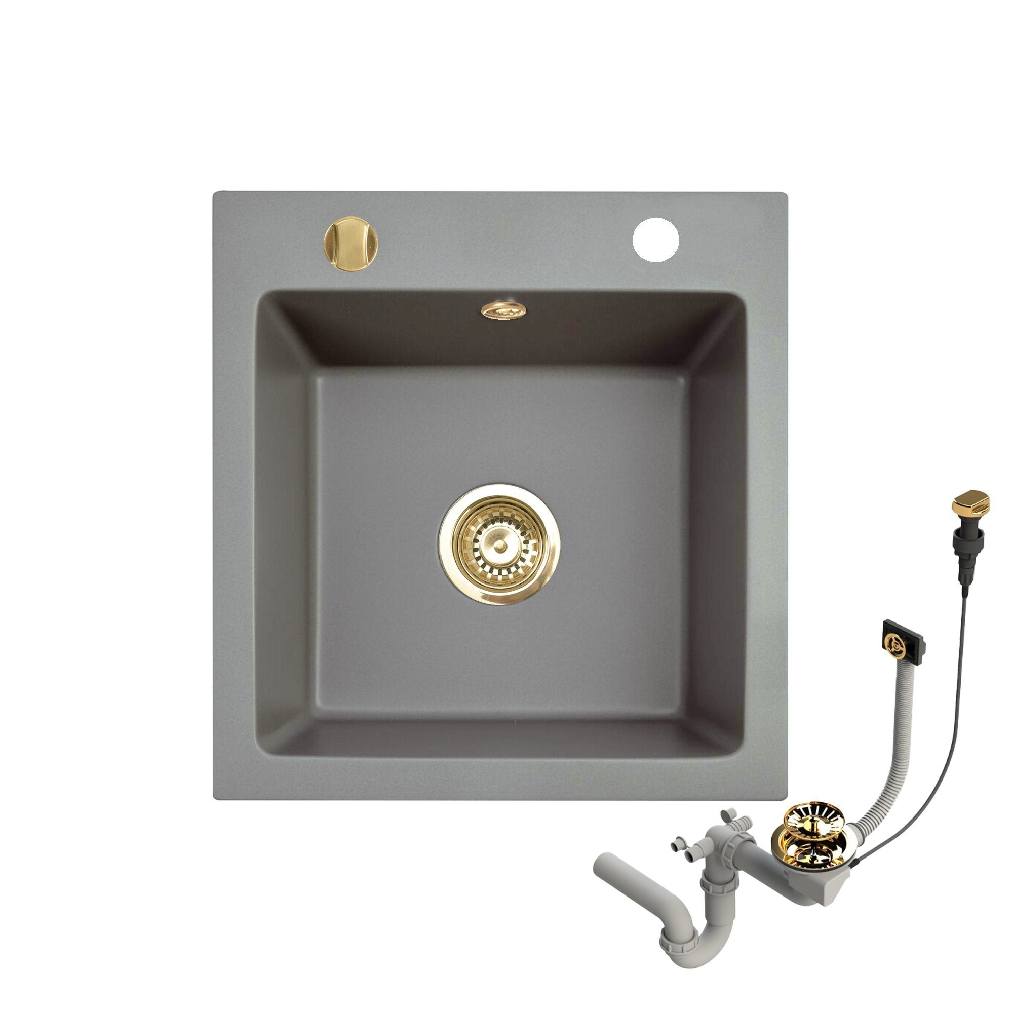 Granitspuele_Milano_52_49_cm_Hochwertige_Einbauspuele_ohne_Armatur_Inkl._Siphon-Set_Gold_Grau