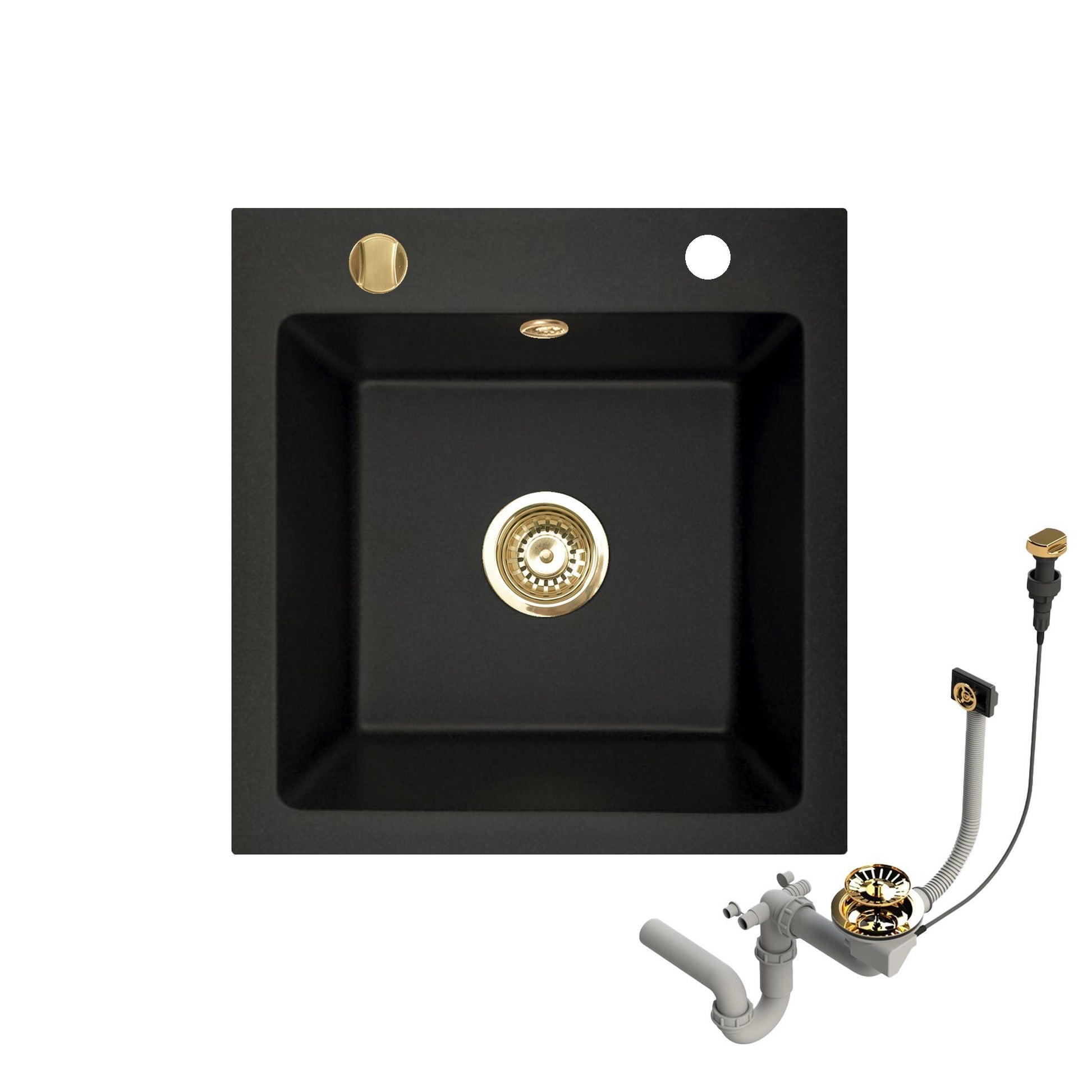Granitspuele_Milano_52_49_cm_Hochwertige_Einbauspuele_ohne_Armatur_Inkl._Siphon-Set_Gold_schwarz