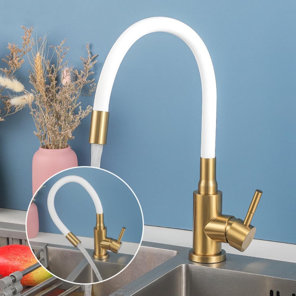 Flexibel_Weiss-Gold_Waschtischarmatur_mit_Wasserfall_Design-Armatur_fuer_Bad_Kueche_drehbar_auslaufsicher