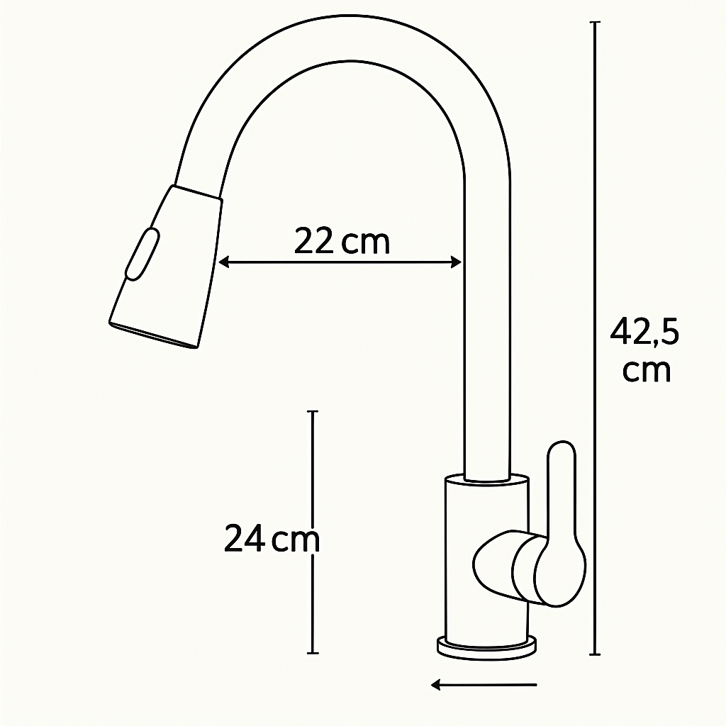 Wave_Kuechenarmatur_Schwarz_Ausziehbare_Armatur_mit_Brause_360_Drehbereich_Edelstahl_304