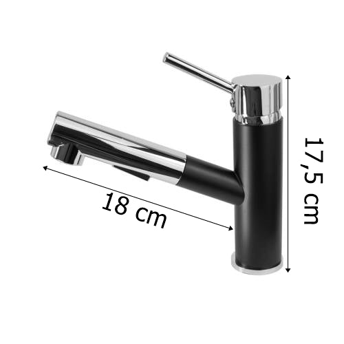 Granitspüle 48x50 + Armatur Cado – inkl. Siphon-Set