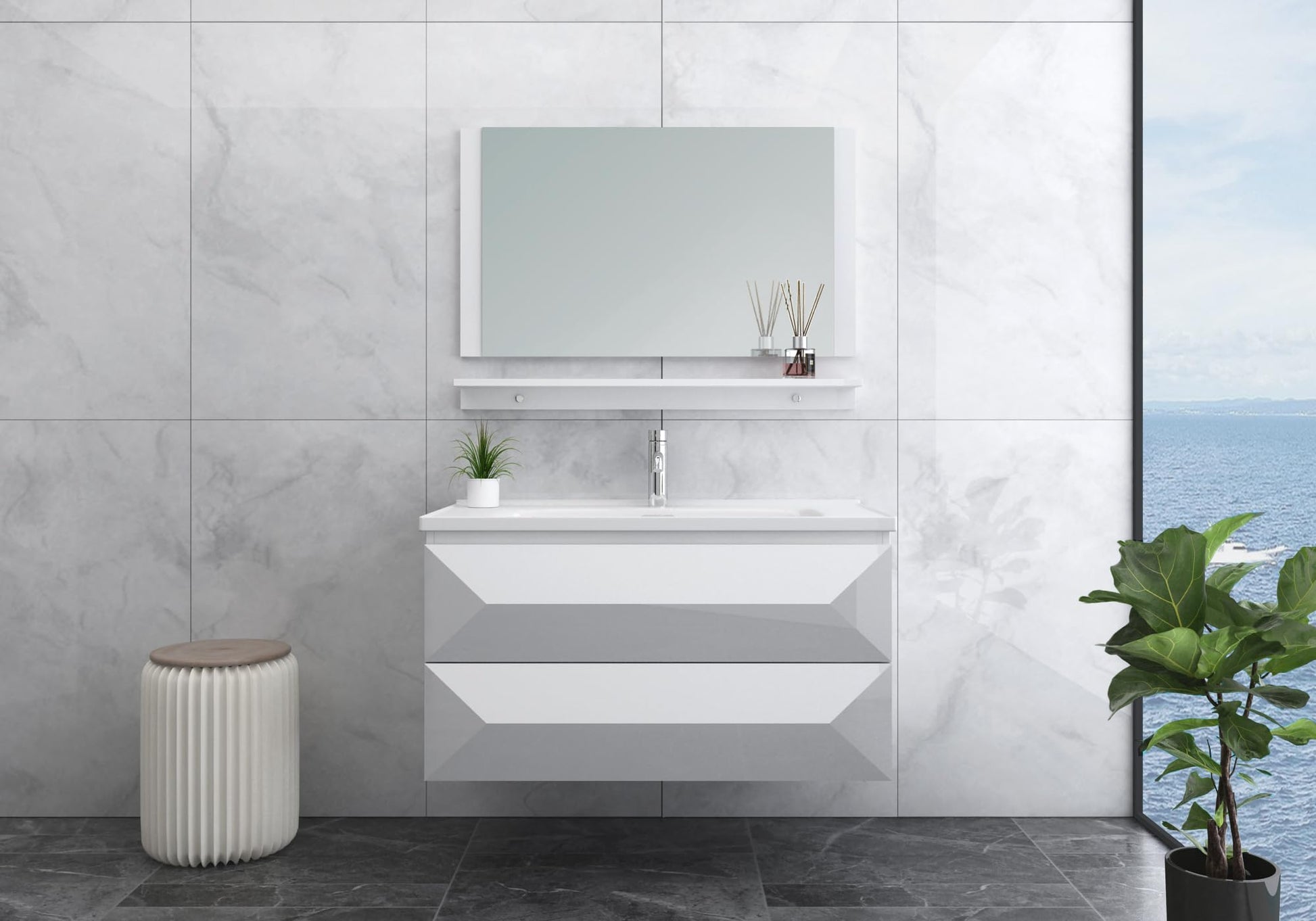 Miran_Badmoebel-Set_90_cm_Hochglanz_Weiss_oder_Schwarz_mit_Spiegel_Soft-Close_vormontiertem_Unterschrank