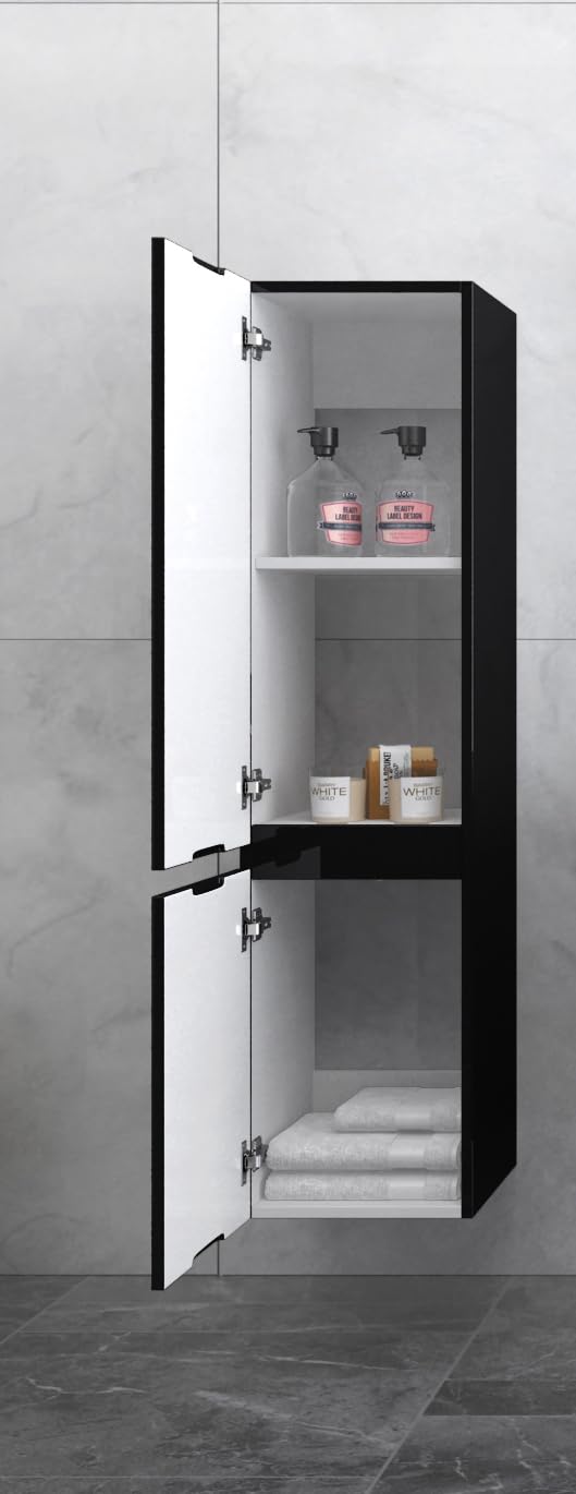 Miran_Badmoebel-Set_90_cm_Hochglanz_Weiss_oder_Schwarz_mit_Spiegel_Soft-Close_vormontiertem_Unterschrank