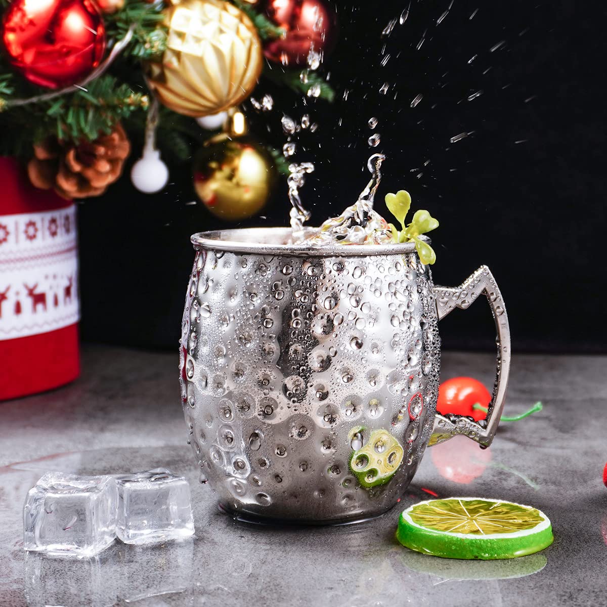 Moscow Mule Becher 500 ml – Handgefertigter Kupferbecher mit Griff, Premium Kupfer für Cocktails & Longdrinks