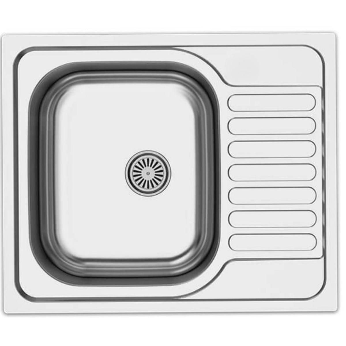 Premium Edelstahl Einbauspüle – Moderne, langlebige & pflegeleichte Küchenspüle mit satinierter Oberfläche & Siphon-Set-Quadrat