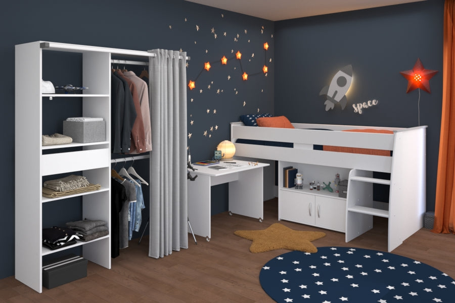 Parisot -  Reverse 22 | Jugendzimmer-Set – Hochbett & Mehrzweckschrank