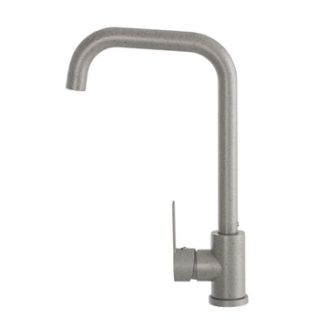 STEEL Küchenarmatur – 360° drehbarer Wasserhahn aus Edelstahl & Messing, Keramikkartusche, Standard-Montage